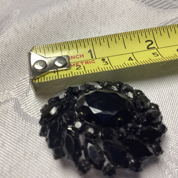 Black rhinestone made in West Germany. BLACKENED JAPANNED. - Picture 3 of 7